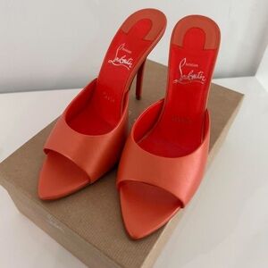 Brand New Christian Louboutin Orange Miss Z Heels